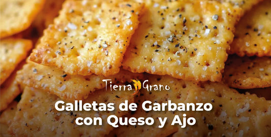 Galletas de garbanzo con queso y ajo