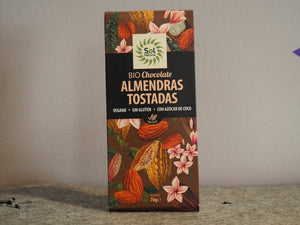 Chocolate Vegano Sin Gluten con  Almendras Tostadas Bio