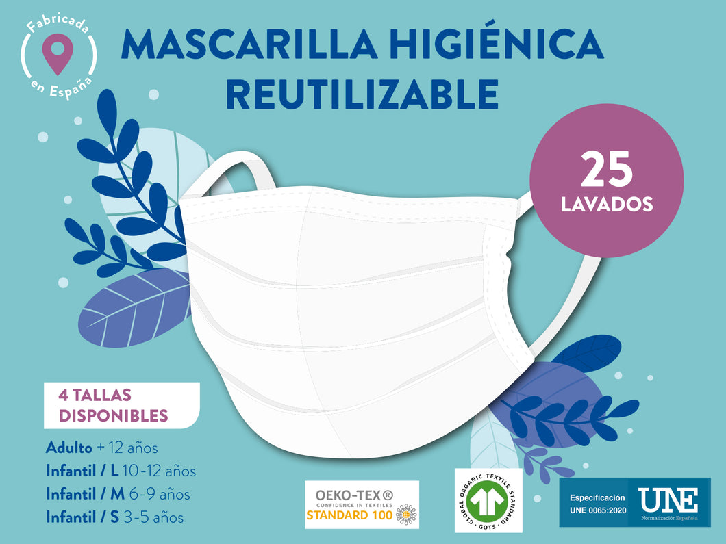 Mascarilla Higiénica reutilizable | 1 ud